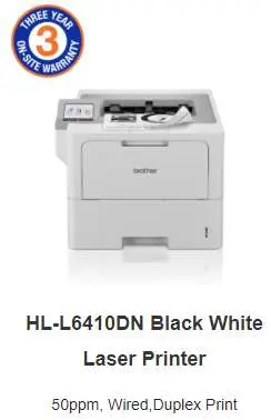 Brother HL-L6410DW Mono Laser printer Brother HL-L6410DW Mono Laser printer