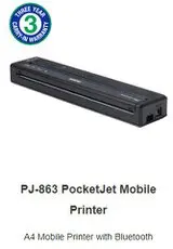Brother PJ-863 Pocketjet Mobile Printer Brother PJ-863 Pocketjet Mobile Printer