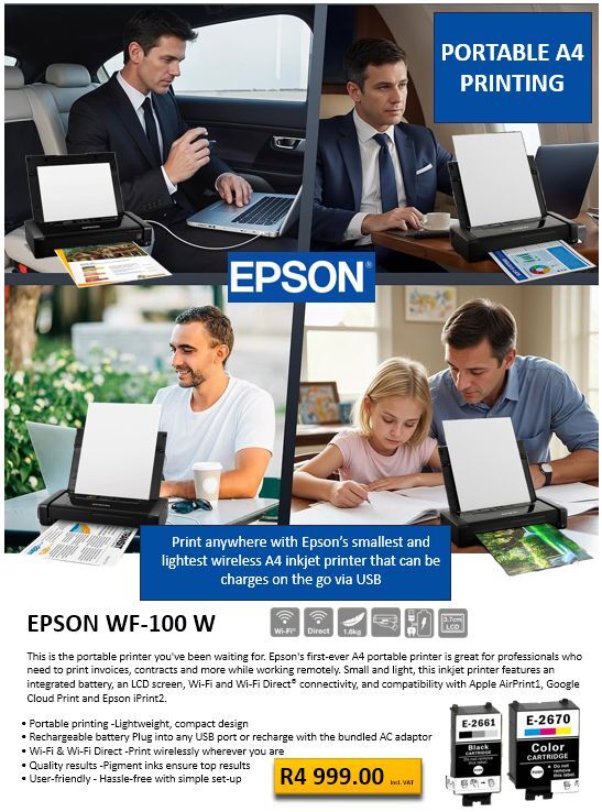 Epson WF100, Mobile Printer Epson WF100, Mobile Printer